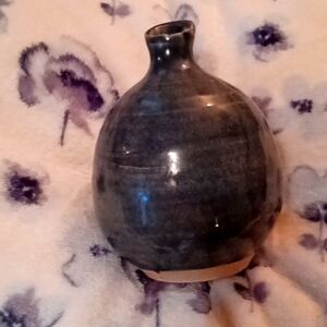 Blue pottery vase